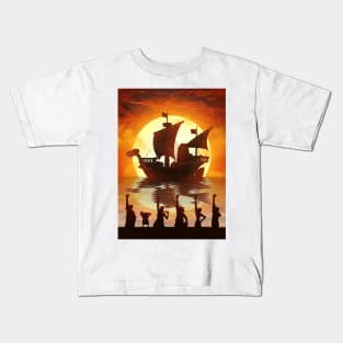 Straw Hat Pirate Kids T-Shirt